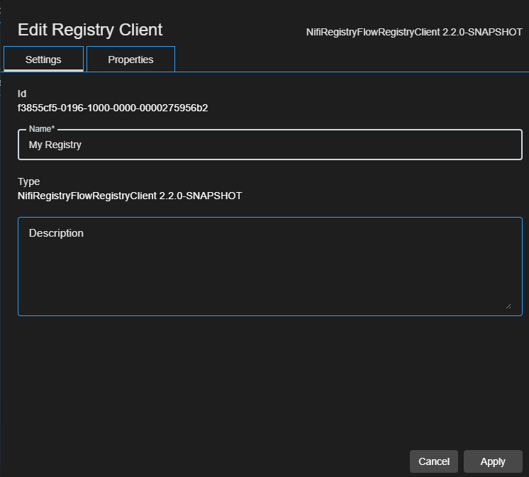 Registry Client Settings