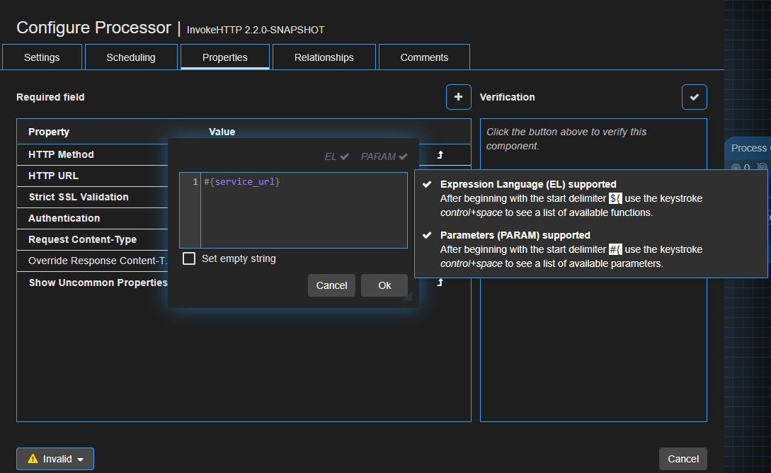 Expression Language and Parameters Help Text