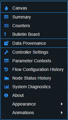 Clockspring Global Menu