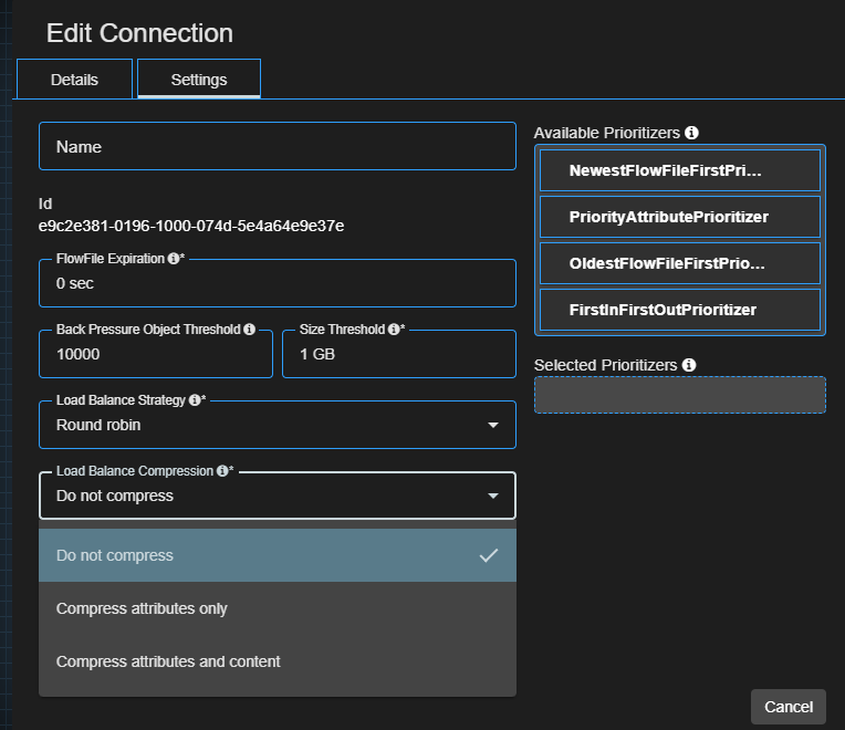 Load Balance Compression Options