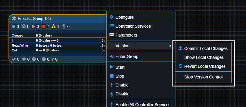 Local Changes PG Selected