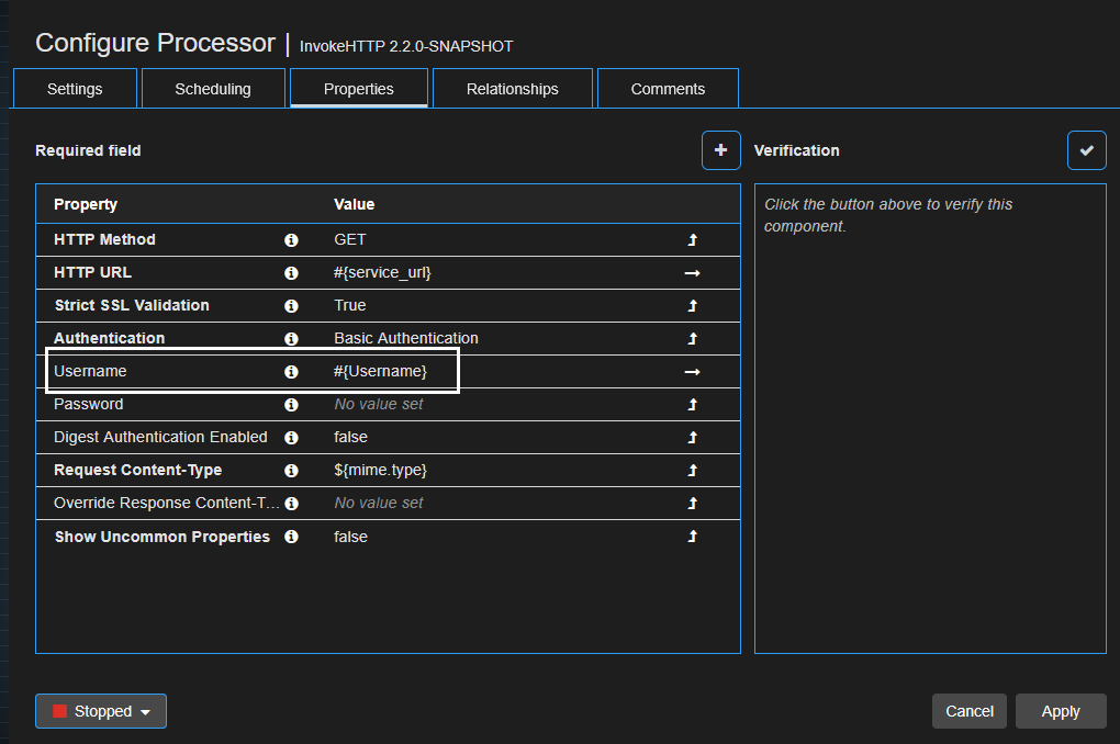 New Parameter Referenced