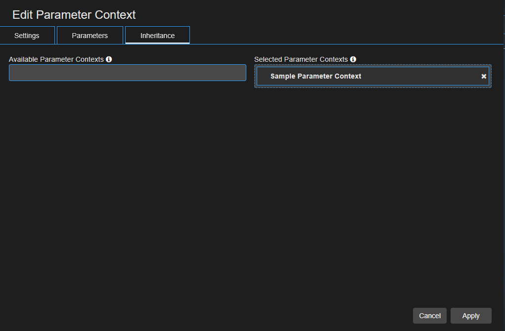 Parameter Context Inheritance