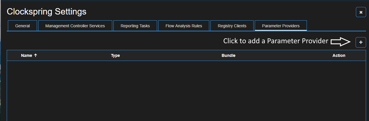 Parameter Providers Tab