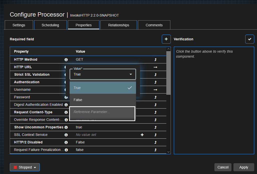 Reference Parameter Option
