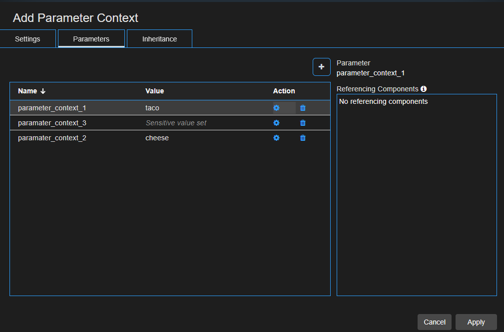 Update Parameter Context
