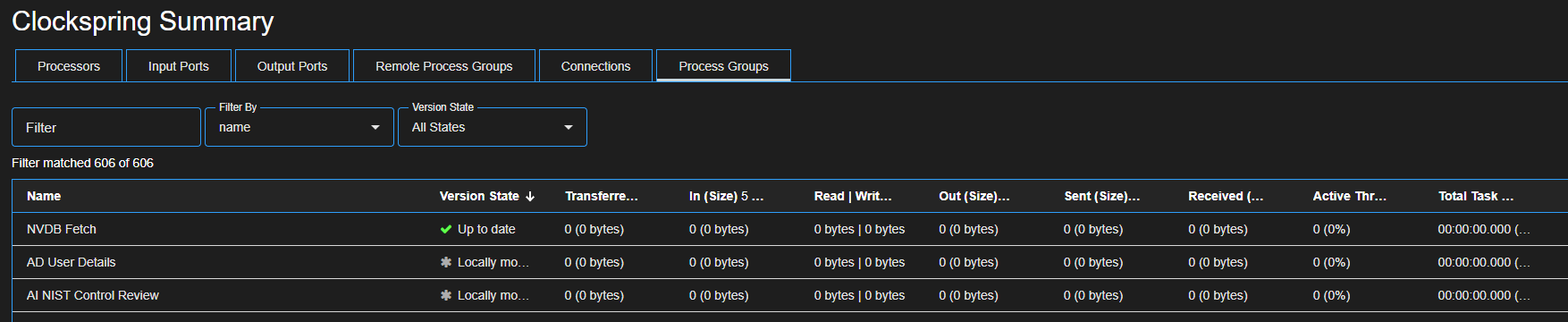 Version State in Summary Page