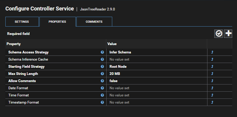 Inferred Json Reader Setup